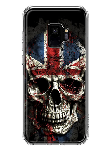 Samsung Galaxy S9 British UK Flag Skull Hybrid Protective Phone Case Cover