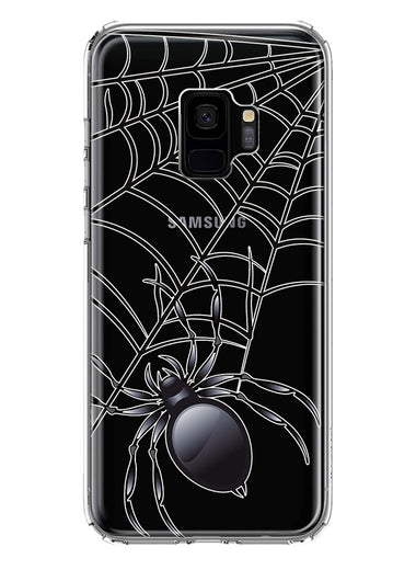 Samsung Galaxy S9 Creepy Black Spider Web Halloween Horror Spooky Hybrid Protective Phone Case Cover