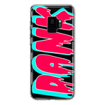 Samsung Galaxy S9 Teal Pink Clear Funny Text Quote Dank Hybrid Protective Phone Case Cover