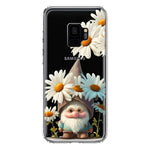Samsung Galaxy S9 Cute Gnome White Daisy Flowers Floral Hybrid Protective Phone Case Cover