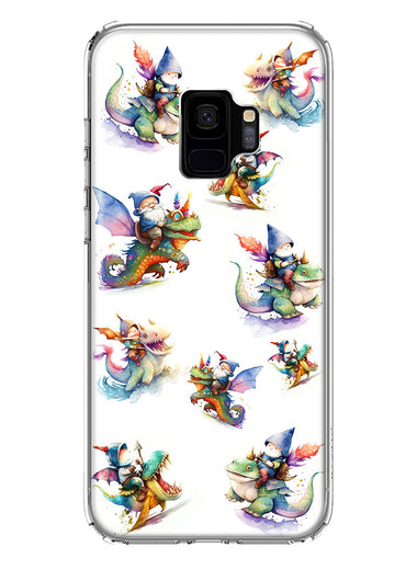 Samsung Galaxy S9 Cute Fairy Cartoon Gnomes Dragons Monsters Hybrid Protective Phone Case Cover