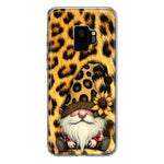 Samsung Galaxy S9 Gnome Sunflower Leopard Hybrid Protective Phone Case Cover