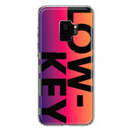 Samsung Galaxy S9 Purple Pink Orange Clear Funny Text Quote Low Key Hybrid Protective Phone Case Cover