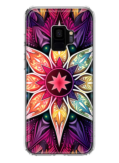 Samsung Galaxy S9 Mandala Geometry Abstract Star Pattern Hybrid Protective Phone Case Cover