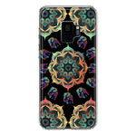 Samsung Galaxy S9 Mandala Geometry Abstract Elephant Pattern Hybrid Protective Phone Case Cover