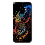 Samsung Galaxy S9 Mandala Geometry Abstract Butterfly Pattern Hybrid Protective Phone Case Cover