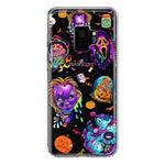 Samsung Galaxy S9 Cute Halloween Spooky Horror Scary Neon Characters Hybrid Protective Phone Case Cover