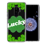 Samsung Galaxy S9 Plus Lucky St Patrick's Day Shamrock Green Clovers Double Layer Phone Case Cover