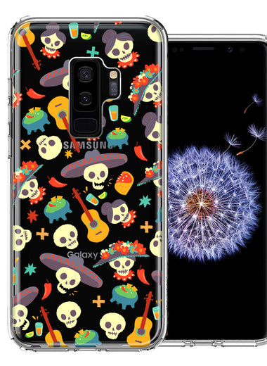 Samsung Galaxy S9 Plus Day of the Dead Design Double Layer Phone Case Cover
