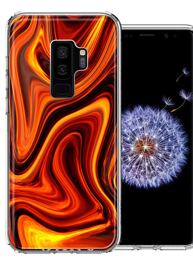 Samsung Galaxy S9 Plus Fire Abstract Design Double Layer Phone Case Cover