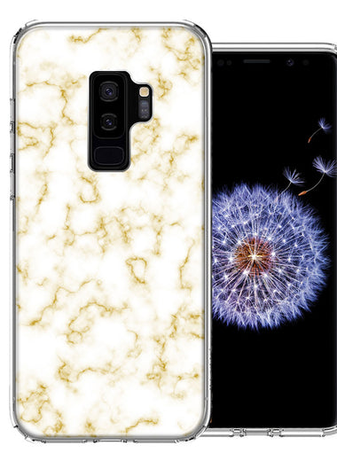 Samsung Galaxy S9 Plus Gold Marble Design Double Layer Phone Case Cover