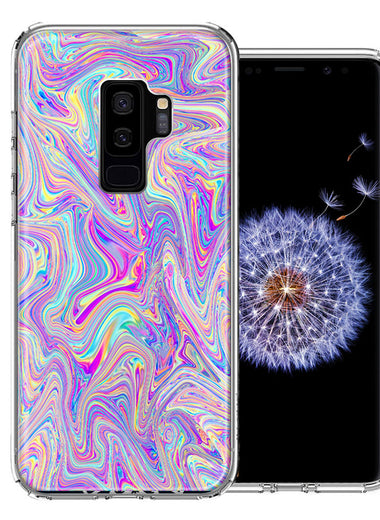Samsung Galaxy S9 Plus Paint Swirl Design Double Layer Phone Case Cover