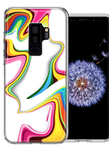 Samsung Galaxy S9 Plus Rainbow Abstract Design Double Layer Phone Case Cover