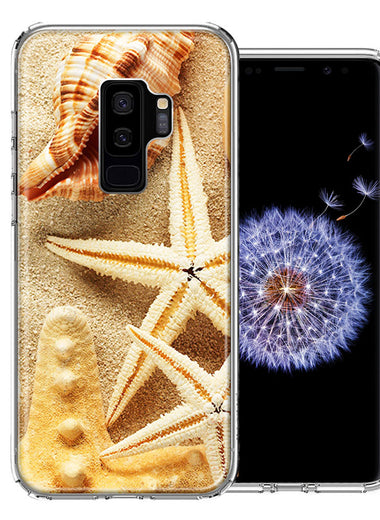 Samsung Galaxy S9 Plus Sand Shells Starfish Design Double Layer Phone Case Cover
