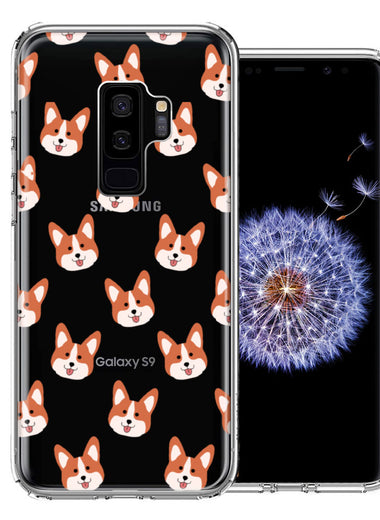 Samsung Galaxy S9 Plus Shiba Inu Polkadots Design Double Layer Phone Case Cover