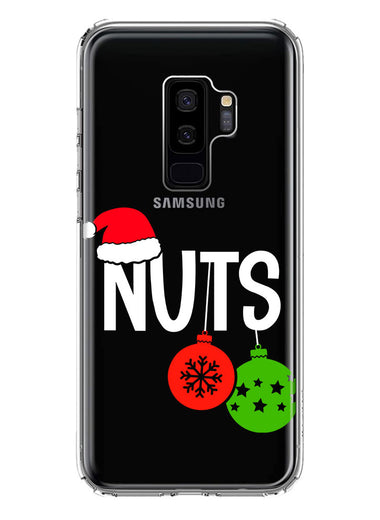 Samsung Galaxy S9 Plus Christmas Funny Couples Chest Nuts Ornaments Hybrid Protective Phone Case Cover