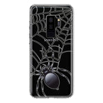 Samsung Galaxy S9 Plus Creepy Black Spider Web Halloween Horror Spooky Hybrid Protective Phone Case Cover