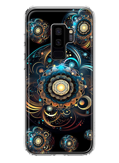 Samsung Galaxy S9 Plus Mandala Geometry Abstract Multiverse Pattern Hybrid Protective Phone Case Cover
