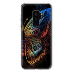 Samsung Galaxy S9 Plus Mandala Geometry Abstract Butterfly Pattern Hybrid Protective Phone Case Cover