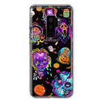 Samsung Galaxy S9 Plus Cute Halloween Spooky Horror Scary Neon Characters Hybrid Protective Phone Case Cover