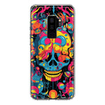 Samsung Galaxy S9 Plus Psychedelic Trippy Death Skull Pop Art Hybrid Protective Phone Case Cover