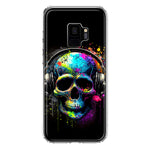 Samsung Galaxy S9 Fantasy Skull Headphone Colorful Pop Art Hybrid Protective Phone Case Cover