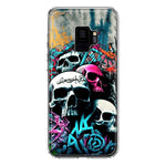 Samsung Galaxy S9 Skulls Graffiti Painting Art Hybrid Protective Phone Case Cover