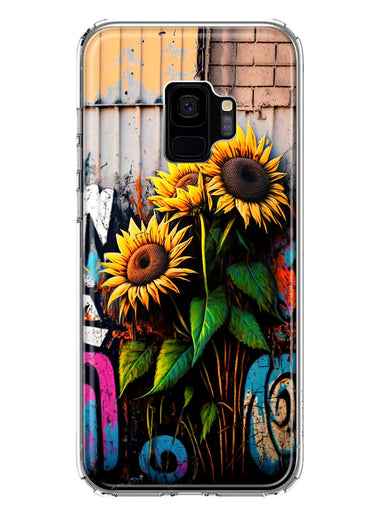 Samsung Galaxy S9 Sunflowers Graffiti Painting Art Hybrid Protective Phone Case Cover