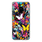 Samsung Galaxy S9 Psychedelic Trippy Butterflies Pop Art Hybrid Protective Phone Case Cover