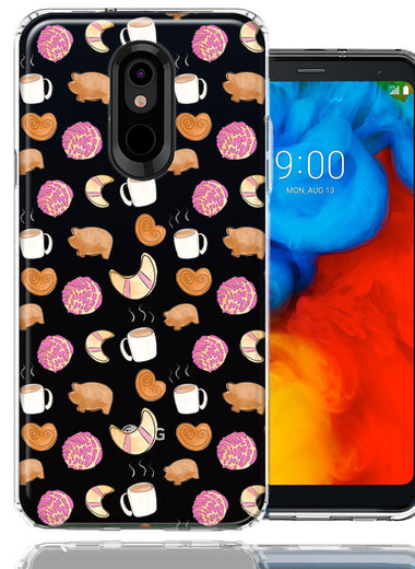LG Stylo 4 Mexican Pan Dulce Cafecito Coffee Concha Polka Dots Double Layer Phone Case Cover