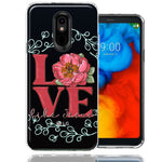 LG Aristo 2/3/K8 Love Like Jesus Flower Text Christian Double Layer Phone Case Cover