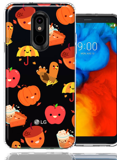 LG Stylo 4 Thanksgiving Autumn Fall Design Double Layer Phone Case Cover