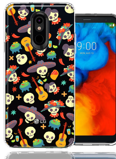 LG Aristo 2/3/K8 Day of the Dead Design Double Layer Phone Case Cover
