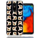 LG K40 Frenchie Bulldog Polkadots Design Double Layer Phone Case Cover