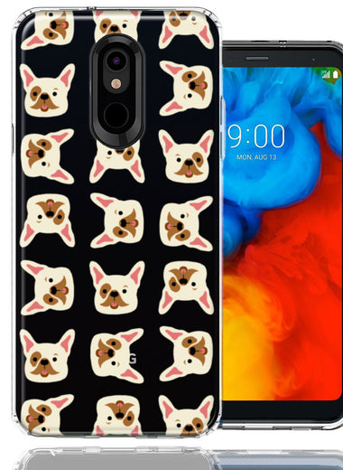 LG Stylo 4 Frenchie Bulldog Polkadots Design Double Layer Phone Case Cover