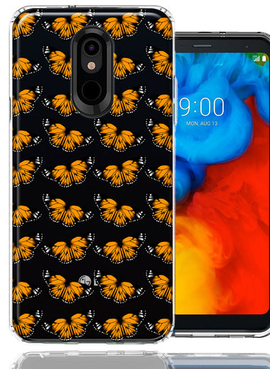 LG Stylo 4 Monarch Butterflies Design Double Layer Phone Case Cover