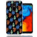 LG K40 Snakes Skulls Roses Design Double Layer Phone Case Cover