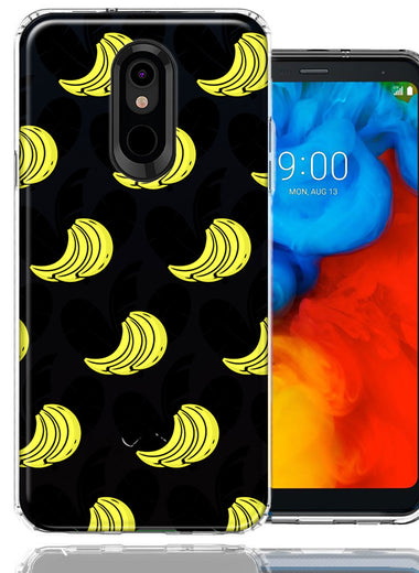 LG Stylo 4 Tropical Bananas Design Double Layer Phone Case Cover
