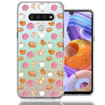 LG Stylo 6 Mexican Pan Dulce Cafecito Coffee Concha Polka Dots Double Layer Phone Case Cover