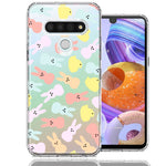 LG Stylo 6 Pastel Easter Polkadots Bunny Chick Candies Double Layer Phone Case Cover