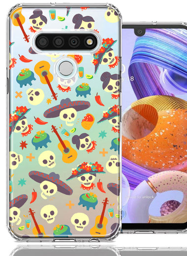 LG K51 Day of the Dead Design Double Layer Phone Case Cover