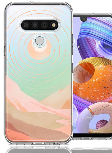 LG K51 Desert Mountains Design Double Layer Phone Case Cover