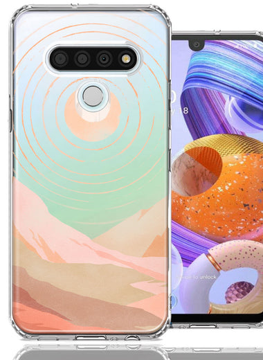 LG K51 Desert Mountains Design Double Layer Phone Case Cover