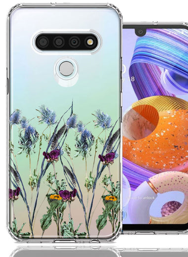 LG Stylo 6 Country Dried Flowers Design Double Layer Phone Case Cover