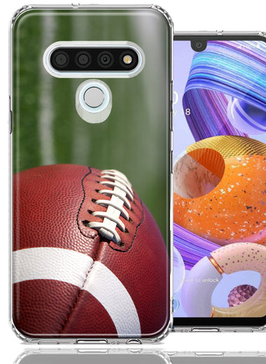 LG Stylo 6 Football Design Double Layer Phone Case Cover