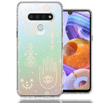 LG Stylo 6 Hamsa Amulet Design Double Layer Phone Case Cover