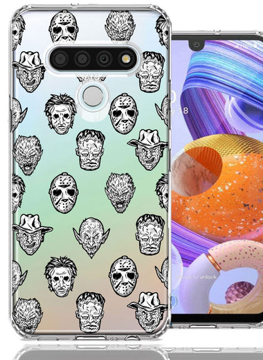 LG K51 Halloween Horror Villans Design Double Layer Phone Case Cover