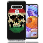 LG Stylo 6 Mexico Flag Skull Design Double Layer Phone Case Cover