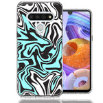 LG Stylo 6 Mint Black Abstract Design Double Layer Phone Case Cover