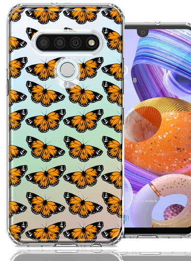LG Stylo 6 Monarch Butterflies Design Double Layer Phone Case Cover